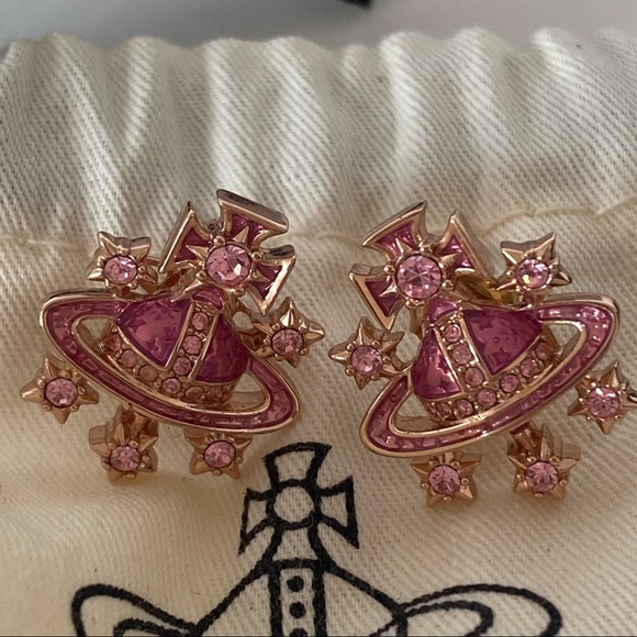 Vivienne Westwood Jewelry - VIVIENNE WESTWOOD orb earring studs in pink and rose gold